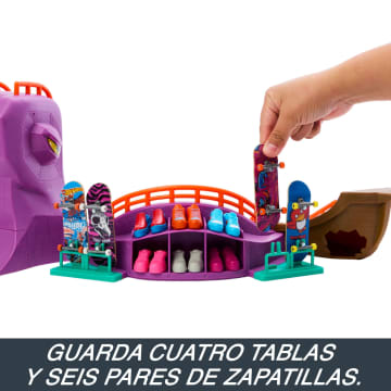 Conjunto De Juego Octopark De Hot Wheels Skate Con Tabla Fingerboard Exclusiva Y Zapatillas Para Montar En Monopatín