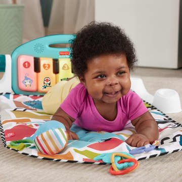 Türkçe Dil Destekli Mavi Fisher-Price Neşeli Hayvanlar Piyanolu Jimnastik Merkezi, Müzikli Eğitici Oyuncak Ve Oyun Matı