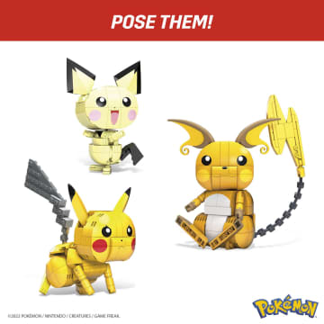 Mega Construx Pokémon Build and Show Pikachu Evolution Trio