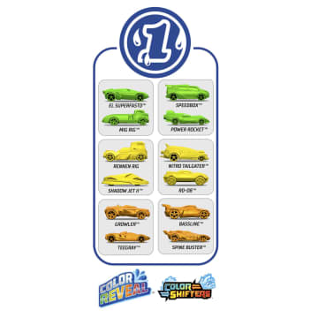 Hot Wheels Color Reveal, Set of 2 Vehicles with Surprise Reveal & Color-Change Feature
