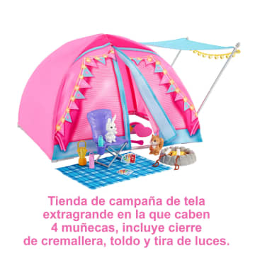 Barbie Cosa de dos Malibu y Brooklyn con carpa de camping
