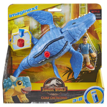 Imaginext Jurassic World Camp Cretaceous Mosasaurus & Kenji