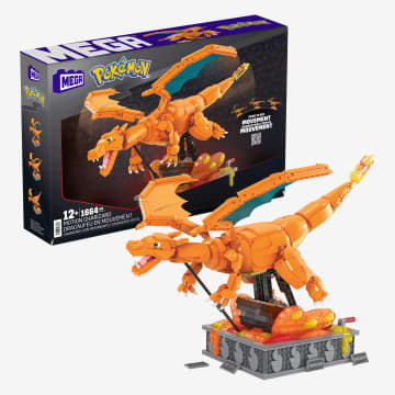 Mega-Pokémon-Dracaufeu En Mouvement, À Construire (1 663 Pcs)