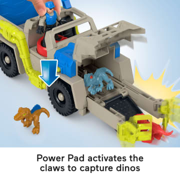 Imaginext Jurassic World Track & Transport Dino Truck Vehicle & Figure Set, 8 Pieces - Image 3 of 6