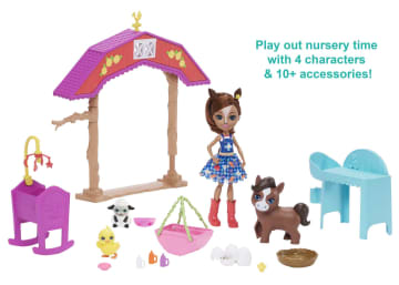 Enchantimals Barnyard Nursery Playset With Haydie Horse Doll & Trotter