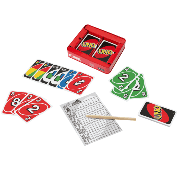 Mattel Games - Uno Deluxe - Jeu De Cartes Famille - 7 Ans Et +