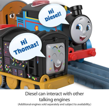 Thomas and Friends Talking Diesel Toy Train, Motorized Engine with Phrases, UK English Version
