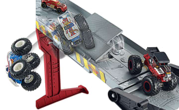 Hot Wheels – Monster Trucks – Coffret Camion Piste Géant