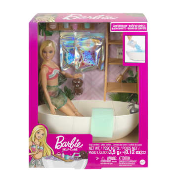 Barbie® Κούκλα & Τζακούζι Σετ, Ξανθιά, Σαπούνι - Κομφετί & Αξεσουάρ