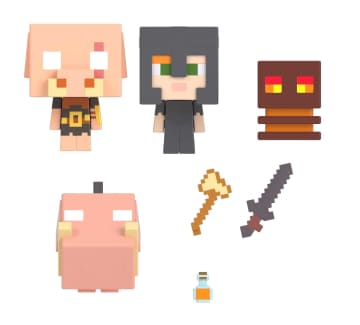 Minecraft Nether Fire Battle Story Pack Figures
