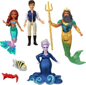 Disney “La Sirenita” Conjunto de historias con 4 muñecos pequeños y accesorios