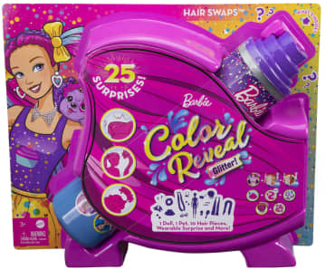 Кукла Barbie Сюрприз из серии Блеск: Сменные прически в непрозрачной упаковке 25 сюрпризов