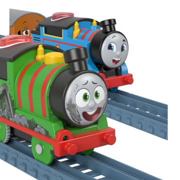 Thomas & Friends Motorized Talking Percy Engine with Harold Helicopter
