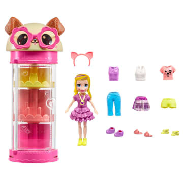 Polly Pocket Armadio Gira La Moda Playset A Tema Animali Con Bambola, Collezione Di Tubi Fashion