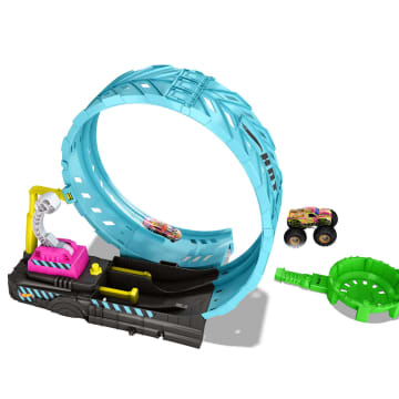 Hot Wheels Monster Trucks Conjunto Epic Loop Challenge Glow-In-The Dark