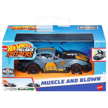 Hot Wheels Pull-Back Speeders Toy Car In 1:43 Scale, Pull Car Backward & Release To Race