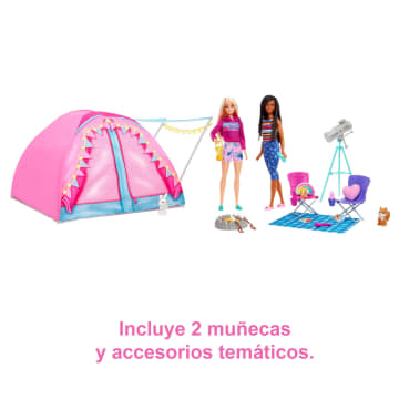 Barbie Cosa de dos Malibu y Brooklyn con carpa de camping