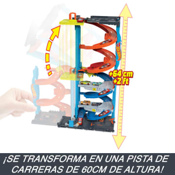 Hot Wheels City Torre de carreras transformable, conjunto de juego