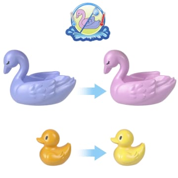 Polly Pocket Compacte speelset Bloementuin met konijnenthema, 2 micropoppen, 12 accessoires en 5 functies