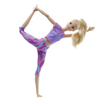 Barbie® Sonsuz Hareket Bebeği, Sarışın - Desenli Taytlı