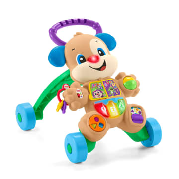 Juguete Electrónico Para Bebés Laugh & Learn De Fisher-Price, Andador Perrito Primeros Pasos De Laugh & Learn Con Smart Stages, Edición Multilingüe