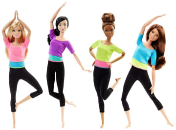 Barbie® Sonsuz Hareket Bebeği, Kumral - Siyah Taytlı, Mavi Üstlü