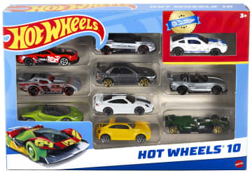 Hot Wheels set met 10 auto's
