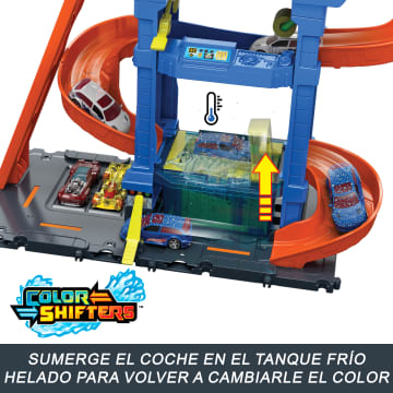 Hot Wheels City Pista Para Coches De Juguete Túnel De Lavado Con Giros - Image 5 of 6
