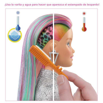 Barbie Mechas arcoíris y estilo leopardo Muñeca