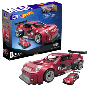 Mega Hot Wheels Coche De Juguete De Bloques De Construcción Cadillac Ats-Vr