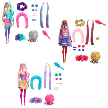 Кукла Barbie Сюрприз из серии Блеск: Сменные прически в непрозрачной упаковке 25 сюрпризов