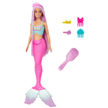 Barbie Γοργόνα Με Μακριά Μαλλιά 17 Εκ. Και Αξεσουάρ Για Παιχνίδι Με Τα Μαλλιά