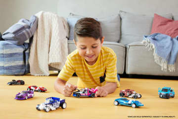 Hot Wheels Pull-Back Speeders Toy Car In 1:43 Scale, Pull Car Backward & Release To Race