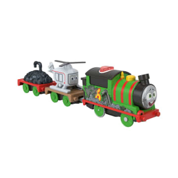 Thomas & Friends Motorized Talking Percy Engine with Harold Helicopter