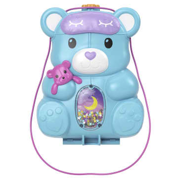 Polly Pocket Mini Toys, Wearable Purse Compact Playsets with 2 Dolls