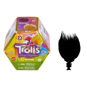Les Trolls 3-Poupées Pompons-Assortiment De Porte-Clés Arc-En-Ciel