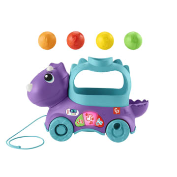 Fisher-Price Poppin’ Triceratops Interactive Ball Popper Pull Toy
