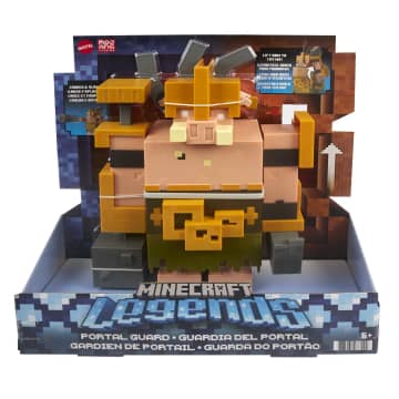 Minecraft Legends Portal Guard Action Figure, Attack Action and Accessory, 3.25-in Collectible Toy