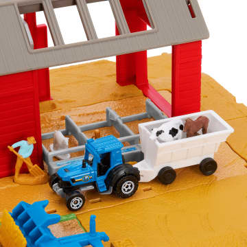Matchbox Action Drivers Set De Juego Con Pistas Para Coches De Juguete Granja Con Cosechas