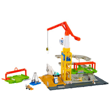 Conjunto De Juego De Construcción De Action Drivers De Matchbox Con Luces Y Sonidos Y 1 Vehículo De Construcción