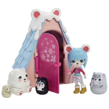 Набор игровой Enchantimals Лыжный домик Полярного мишки Паубри