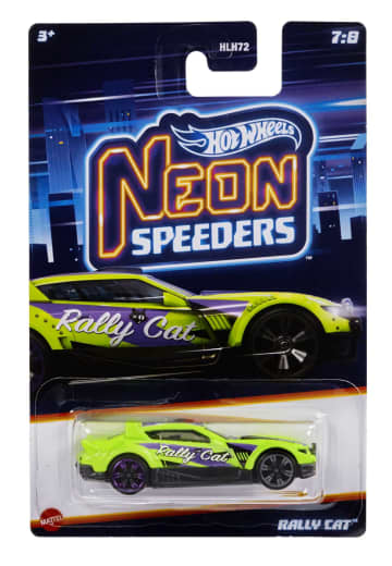 Coches Neon Speeders De Hot Wheels, 1 Coche De Juguete Metálico Con Diseños De Neón