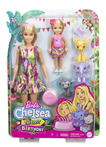Набор игровой Barbie 2 куклы + 3 питомца
