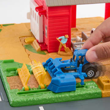 Matchbox Action Drivers Set De Juego Con Pistas Para Coches De Juguete Granja Con Cosechas - Imagen 5 de 6