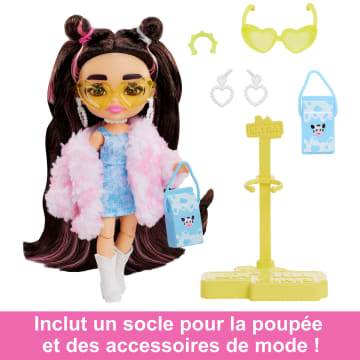 Barbie - Barbie Extra Minis - Poupée Brune - Poupée Mannequin  - 3 Ans Et +