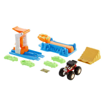 Hot Wheels® Monster Trucks – Σετ Παιχνιδιού Εκτόξευση & Σύγκρουση
