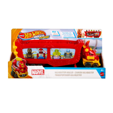 Hot Wheels Racerverse Marvel Hulkbuster Tır, 10 Oyuncak Araba Saklayabilir, Çıkarılabilen Ve Kapağı Açılabilen Kabinin Içinde Oturan Sabit Bir Figür Bulunur - Image 6 of 6