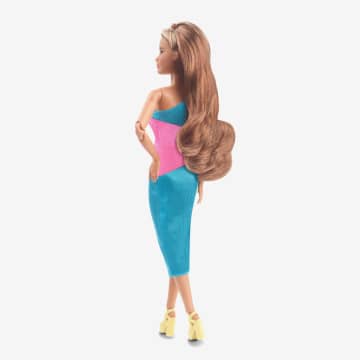 Barbie Looks 15 - Poupée Brune Avec Robe Midi Unie Color Block