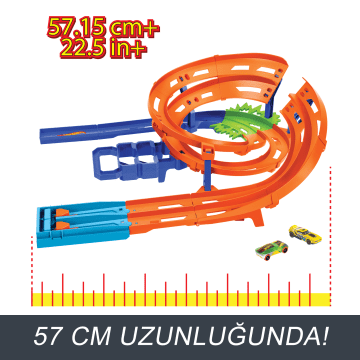 Hot Wheels İkili Yarış Ve Akrobasi Pisti, 2 Adet 1:64 Ölçekli Oyuncak Araba, Kolayca Saklanabilir - Image 3 of 6