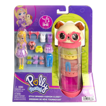 Polly Pocket Armadio Gira La Moda Playset A Tema Animali Con Bambola, Collezione Di Tubi Fashion - Image 4 of 11